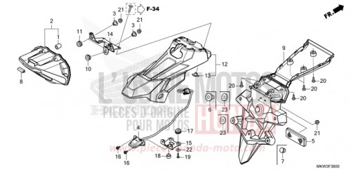TAILLIGHT/LICENSE LIGHT NC750XDM de 2021